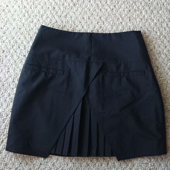 TIBI middle Pleated black mini skirt size 0 - Picture 1 of 11